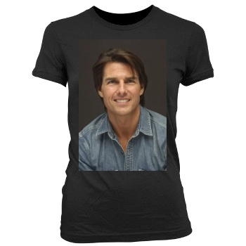 Tom Cruise Women's Junior Cut Crewneck T-Shirt