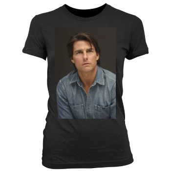 Tom Cruise Women's Junior Cut Crewneck T-Shirt