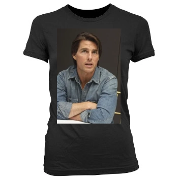 Tom Cruise Women's Junior Cut Crewneck T-Shirt