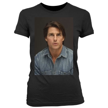 Tom Cruise Women's Junior Cut Crewneck T-Shirt