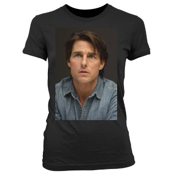 Tom Cruise Women's Junior Cut Crewneck T-Shirt