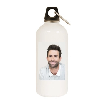 Adam Levine White Water Bottle With Carabiner