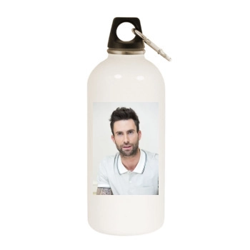 Adam Levine White Water Bottle With Carabiner