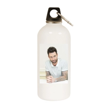 Adam Levine White Water Bottle With Carabiner