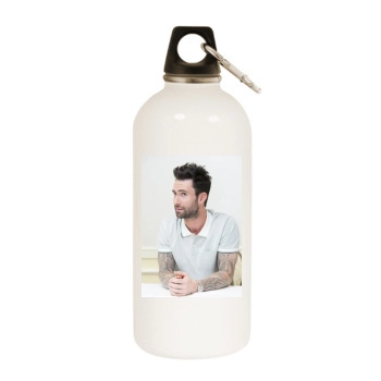 Adam Levine White Water Bottle With Carabiner