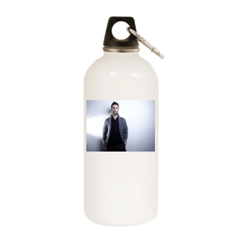 Adam Levine White Water Bottle With Carabiner