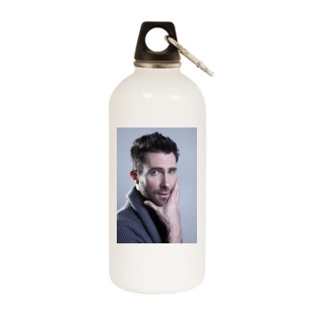 Adam Levine White Water Bottle With Carabiner