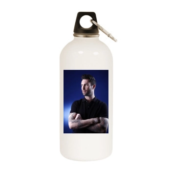 Adam Levine White Water Bottle With Carabiner