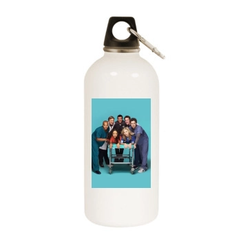 Scrubs White Water Bottle With Carabiner