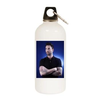 Adam Levine White Water Bottle With Carabiner