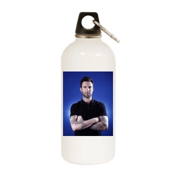 Adam Levine White Water Bottle With Carabiner