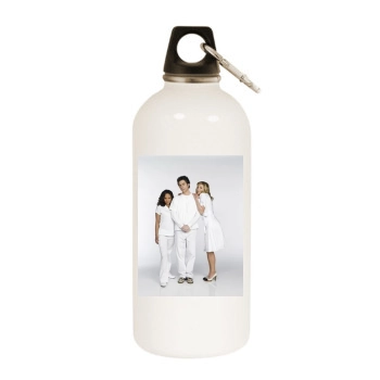 Scrubs White Water Bottle With Carabiner