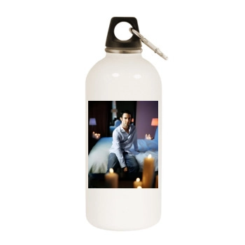 Adam Levine White Water Bottle With Carabiner