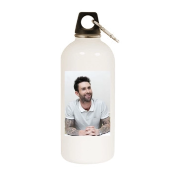 Adam Levine White Water Bottle With Carabiner