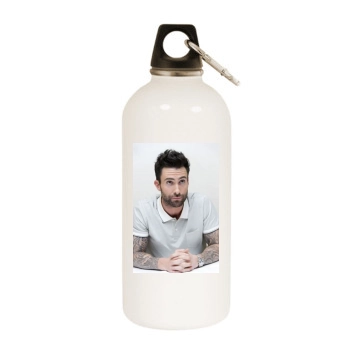 Adam Levine White Water Bottle With Carabiner