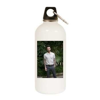 Adam Levine White Water Bottle With Carabiner