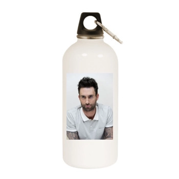 Adam Levine White Water Bottle With Carabiner