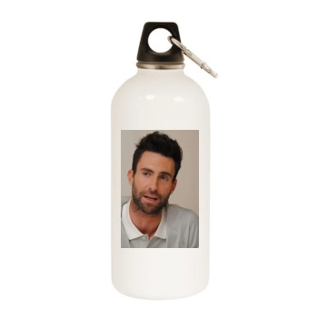 Adam Levine White Water Bottle With Carabiner