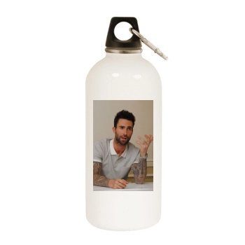 Adam Levine White Water Bottle With Carabiner