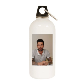 Adam Levine White Water Bottle With Carabiner