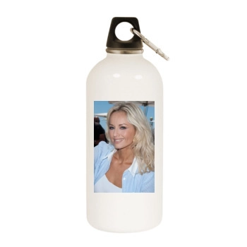 Adriana Karembeu White Water Bottle With Carabiner