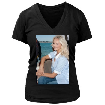 Adriana Karembeu Women's Deep V-Neck TShirt