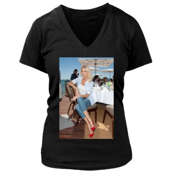 Adriana Karembeu Women's Deep V-Neck TShirt