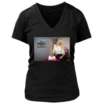 Adriana Karembeu Women's Deep V-Neck TShirt