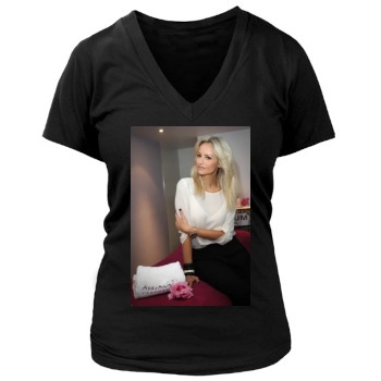 Adriana Karembeu Women's Deep V-Neck TShirt