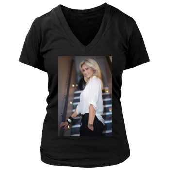 Adriana Karembeu Women's Deep V-Neck TShirt