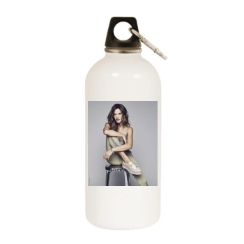 Alessandra Ambrosio White Water Bottle With Carabiner