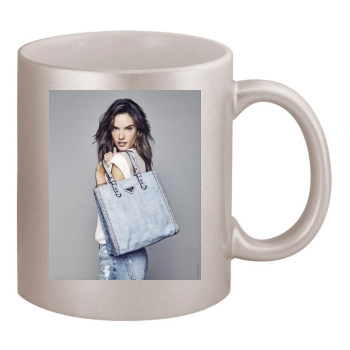 Alessandra Ambrosio 11oz Metallic Silver Mug