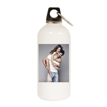 Alessandra Ambrosio White Water Bottle With Carabiner