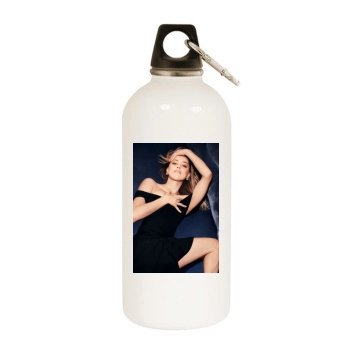 Amber Heard White Water Bottle With Carabiner