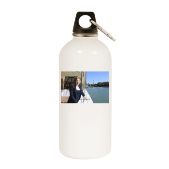 Amy Adams White Water Bottle With Carabiner