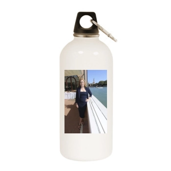 Amy Adams White Water Bottle With Carabiner