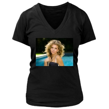 AnnaLynne McCord Women's Deep V-Neck TShirt