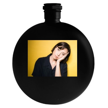 Aubrey Plaza Round Flask