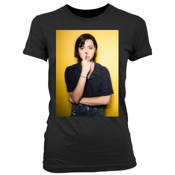 Aubrey Plaza Women's Junior Cut Crewneck T-Shirt