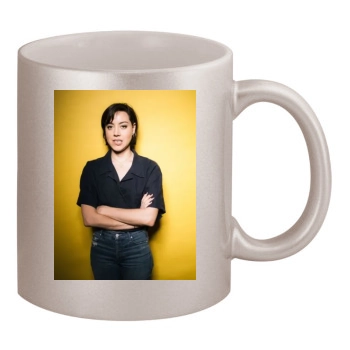 Aubrey Plaza 11oz Metallic Silver Mug