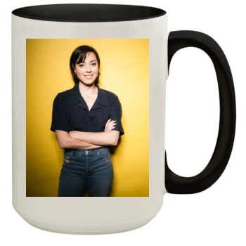 Aubrey Plaza 15oz Colored Inner & Handle Mug