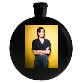 Aubrey Plaza Round Flask