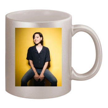 Aubrey Plaza 11oz Metallic Silver Mug