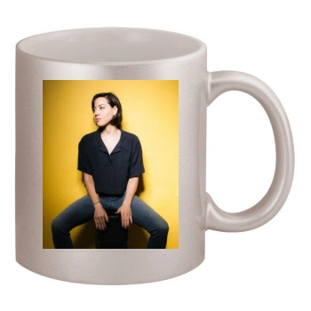 Aubrey Plaza 11oz Metallic Silver Mug