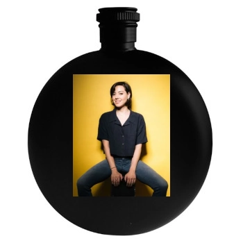 Aubrey Plaza Round Flask