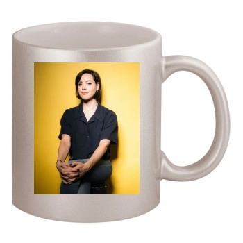 Aubrey Plaza 11oz Metallic Silver Mug