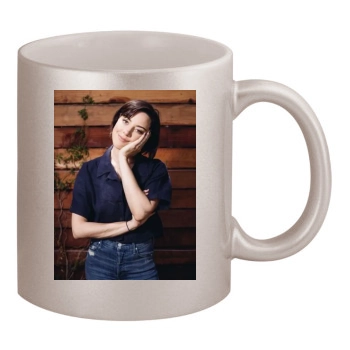 Aubrey Plaza 11oz Metallic Silver Mug