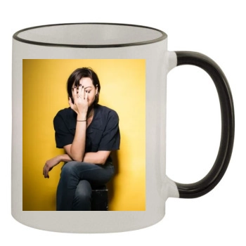 Aubrey Plaza 11oz Colored Rim & Handle Mug