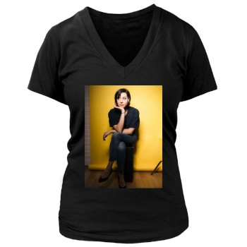 Aubrey Plaza Women's Deep V-Neck TShirt