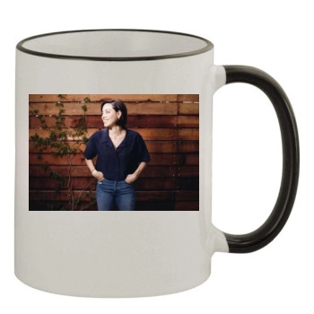 Aubrey Plaza 11oz Colored Rim & Handle Mug